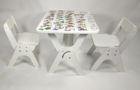 Детский растущий стол-парта и два стула Я САМ "Умка-Дуо" (Алфавит) в Приобье - priobe.mebel-74.com | фото