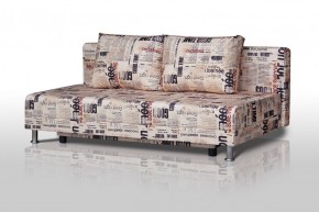 Диван-кровать Комфорт без подлокотников Принт "Gazeta" (2 подушки) в Приобье - priobe.mebel-74.com | фото