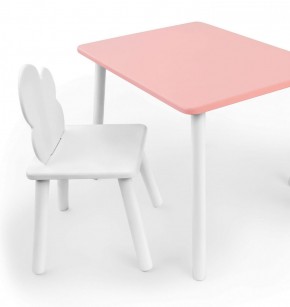 Комплект детской мебели стол и стул Облачко (Розывый/Белый/Белый) в Приобье - priobe.mebel-74.com | фото