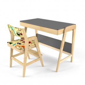 Комплект растущий стол и стул с чехлом 38 попугаев «Вуди» (Серый, Береза, Монстры) в Приобье - priobe.mebel-74.com | фото