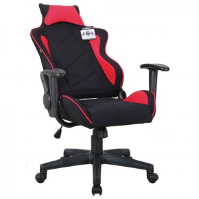 Кресло компьютерное BRABIX GT Racer GM-101 + подушка (ткань) черное/красное (531820) в Приобье - priobe.mebel-74.com | фото