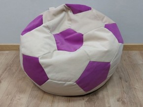 Кресло-мешок Мяч M (Nice Vanilla-Shaggy Fuchsia) в Приобье - priobe.mebel-74.com | фото