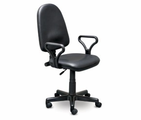 Кресло офисное Престиж+ (черный кожзам PV-1) г/п 140/ПВМ/ гольф в Приобье - priobe.mebel-74.com | фото