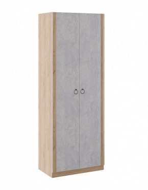 Шкаф 2 двери Глэдис М22 (Дуб Золотой/Цемент светлый) в Приобье - priobe.mebel-74.com | фото