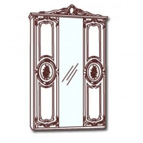 Шкаф 3-х дверный с зеркалами (01.143) Роза (беж) в Приобье - priobe.mebel-74.com | фото