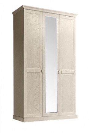 Шкаф 3-х дверный (с зеркалом) для платья и белья Венеция дуб седан (ВНШ1/3) в Приобье - priobe.mebel-74.com | фото