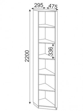 Угловая секция Глэдис М25 (ЯШС/Белый) в Приобье - priobe.mebel-74.com | фото