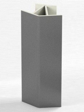 Угловое соединение для цоколя 135 гр. h100 мм (Алюминий, Белый, Черный, Сонома) в Приобье - priobe.mebel-74.com | фото